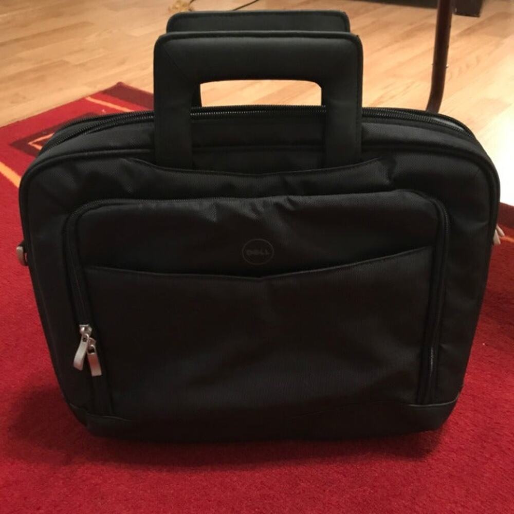 Dell Nylon Laptop Bag Briefcase with compartments and pockets, handle, NO STRAP